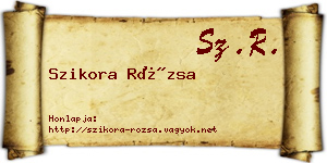 Szikora Rózsa névjegykártya